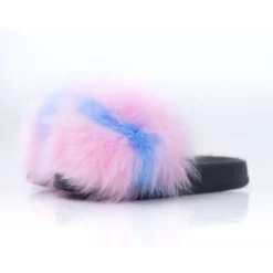 Lola + The Boys Cotton Candy Faux Fur Slides Girls