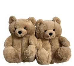 Lola & The Boys Fuzzy Bear Slippers New Arrivals