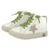 Lola + The Boys Green Happy Star HighTop Sneaker