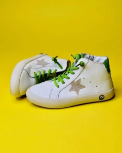 Lola + The Boys Green Happy Star HighTop Sneaker