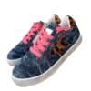 Lola + The Boys Neon Denim Star Sneaker