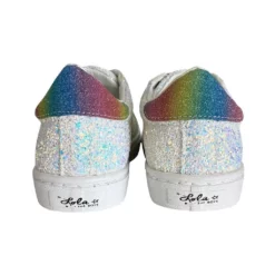 Lola + The Boys Girls Rainbow Star Glitter Sneaker 9 Lola + The Boys Girls Rainbow Star Glitter Sneaker