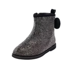 Lola + The Boys Girls Shimmer Crystal Booties