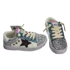 Lola & The Boys Star Girl Glitter Sneakers Girls