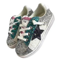 Lola & The Boys Star Girl Glitter Sneakers Girls