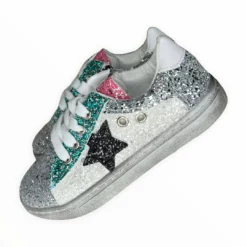 Lola & The Boys Star Girl Glitter Sneakers Girls
