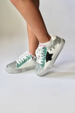 Lola & The Boys Star Girl Glitter Sneakers Girls