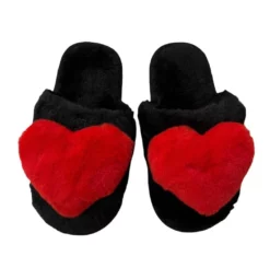 Lola + The Boys Fuzzy Heart Slippers New Arrivals