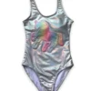Lola + The Boys New Arrivals Hologram Unicorn Metallic Swimsuit