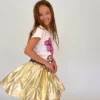 Lola + The Boys Goldie Foil Skirt 2 Lola + The Boys Goldie Foil Skirt