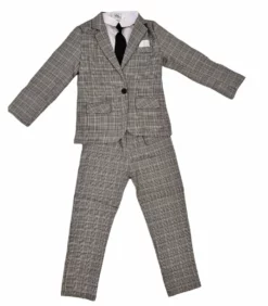 Lola + The Boys New Arrivals Grey Plaid Piece Suit