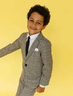 Lola + The Boys New Arrivals Grey Plaid Piece Suit