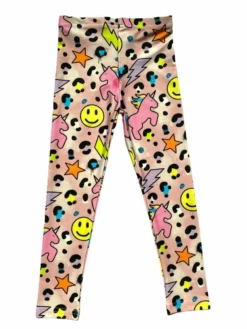 Lola + The Boys New Arrivals Happy Emoji Unicorn Leggings
