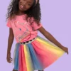 Lola + The Boys Hearts Rainbow Tutu Skirt New Arrivals