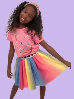 Lola + The Boys Hearts Rainbow Tutu Skirt New Arrivals