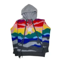 Lola + The Boys Shooting Star Rainbow Sweater