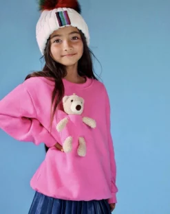 Lola + The Boys New Arrivals Teddy Bear Crewneck