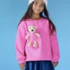 Lola + The Boys New Arrivals Teddy Bear Crewneck