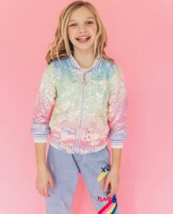 Lola + The Boys Icy Ombre Sequin Jacket 10 Lola + The Boys Icy Ombre Sequin Jacket