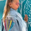 Lola & The Boys Beaded Dreamer Denim Jacket Girls