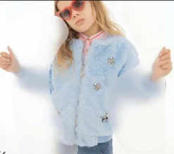 Lola + The Boys Blue Ice Princess Crystal Bomber Girls 8 Lola + The Boys Blue Ice Princess Crystal Bomber Girls