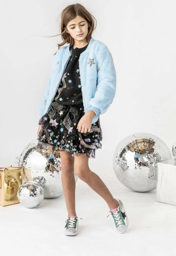 Lola + The Boys Blue Ice Princess Crystal Bomber Girls 3 Lola + The Boys Blue Ice Princess Crystal Bomber Girls