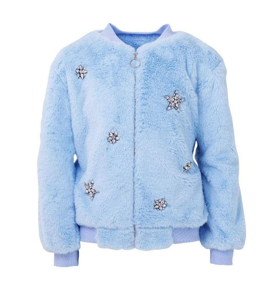 Lola + The Boys Blue Ice Princess Crystal Bomber Girls 4 Lola + The Boys Blue Ice Princess Crystal Bomber Girls