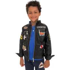 Lola + The Boys Boys All About The Patch Vegan Leather Jacket