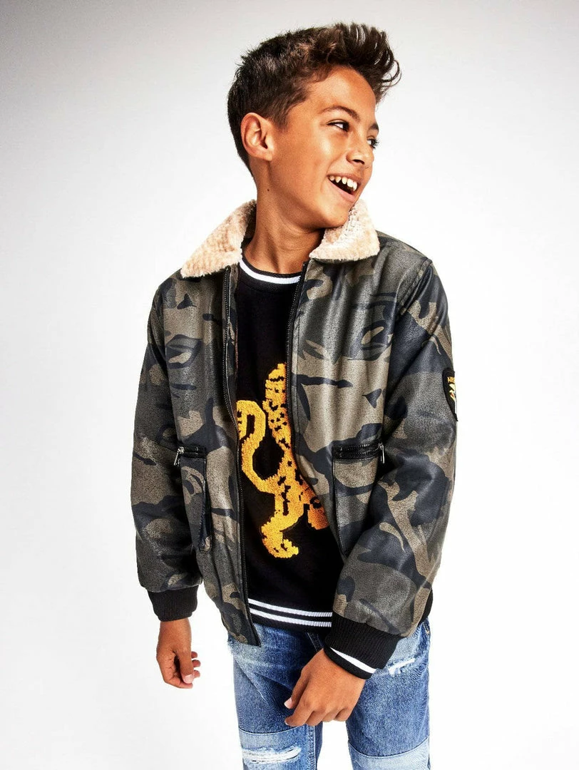 Lola + The Boys Camo Leather Moto Jacket 3 Lola + The Boys Camo Leather Moto Jacket