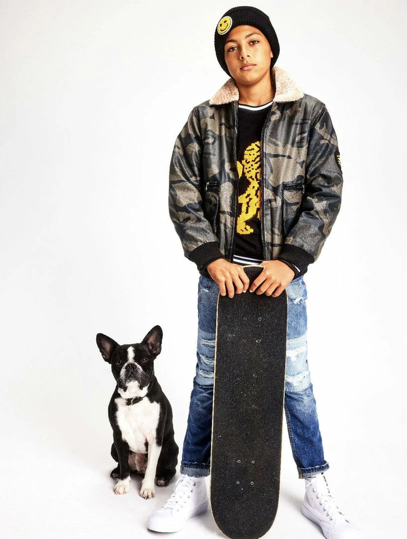 Lola + The Boys Camo Leather Moto Jacket 5 Lola + The Boys Camo Leather Moto Jacket