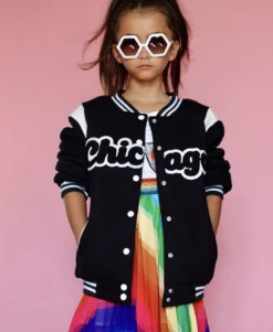 Lola + The Boys Girls Chicago Varsity Bomber Jacket