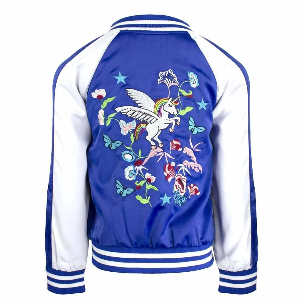 Lola + The Boys Girls Unicorn Satin Bomber 4 Lola + The Boys Girls Unicorn Satin Bomber