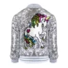 Lola & The Boys Girls Unicorn Sequin Bomber