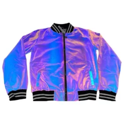 Lola + The Boys Girls Hologram Reflective Bomber