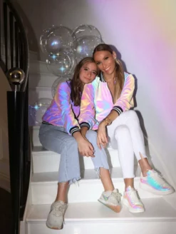 Lola + The Boys Girls Hologram Reflective Bomber