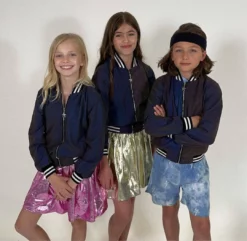 Lola + The Boys Girls Hologram Reflective Bomber