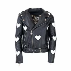 Lola + The Boys Girls I Heart You Vegan Leather Jacket