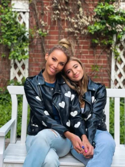 Lola + The Boys Girls I Heart You Vegan Leather Jacket