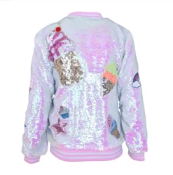 Lola + The Boys Ice Cream Sequin Flip Bomber