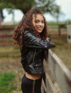 Lola + The Boys Infinity Stone Gem Vegan Jacket