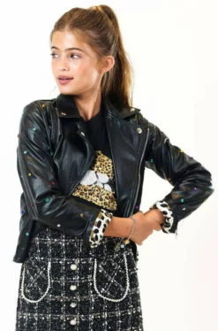 Lola + The Boys Infinity Stone Gem Vegan Jacket