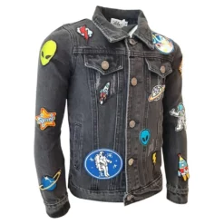 Lola + The Boys Interstellar Patched Denim Jacket