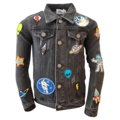 Lola + The Boys Interstellar Patched Denim Jacket