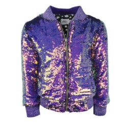 Lola & The Boys Girls Magic Mermaid Sequin Bomber