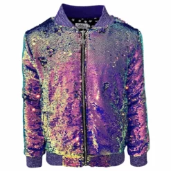 Lola + The Boys Magic Shimmer Unicorn Bomber Girls