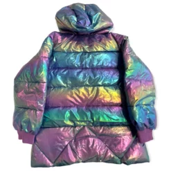 Lola + The Boys Girls Metallic Ombré Puffer