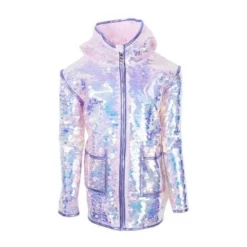 Lola + The Boys Paillette Magic Rain Jacket