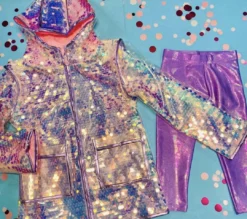 Lola + The Boys Paillette Magic Rain Jacket 15 Lola + The Boys Paillette Magic Rain Jacket