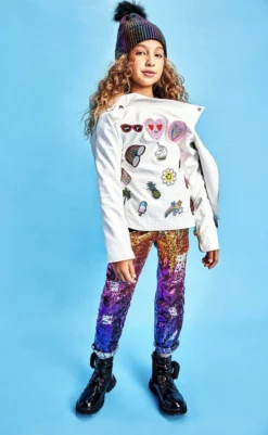 Lola + The Boys Patched Rainbow Daisy Vegan Leather