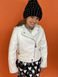 Lola + The Boys Patched Rainbow Daisy Vegan Leather